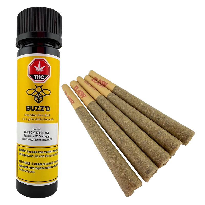 Buzz'd 5 g 5iveAlive PR 5 x 1 g Pre-Rolls