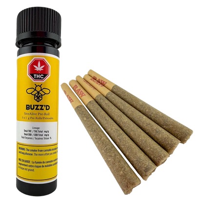 Buzz'd 5 g 5iveAlive PR 5 x 1 g Pre-Rolls