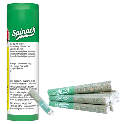 Spinach 3.5 g Blue Thai #2 PR 10 x 0.35 g Pre-Rolls
