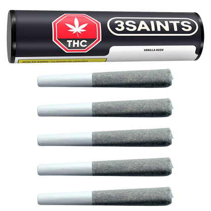 3Saints 2.5 g Vanilla Kush PR 5 x 0.5 g Pre-Rolls