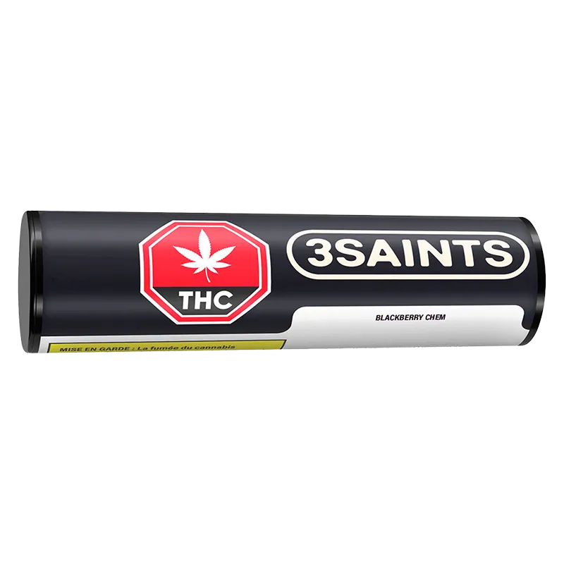 3Saints 2.5 g Blackberry Chem PR 5 x 0.5 g Pre-Rolls