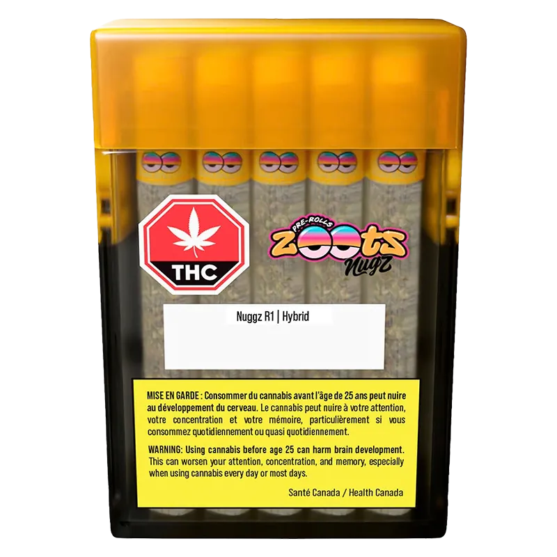 Nugz 7.5 g CBT Zootz Nuggz R1 PR 10 x 0.75 g Pre-Rolls