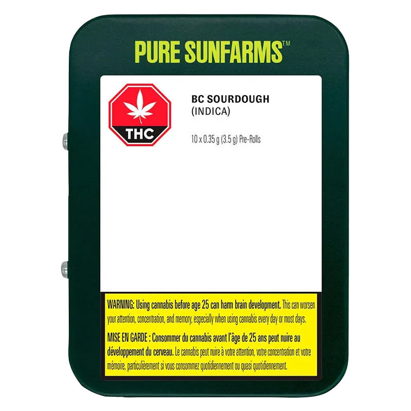 Pure Sunfarms 3.5 g BC Sourdough PR 10 x 0.35 g Pre-Rolls