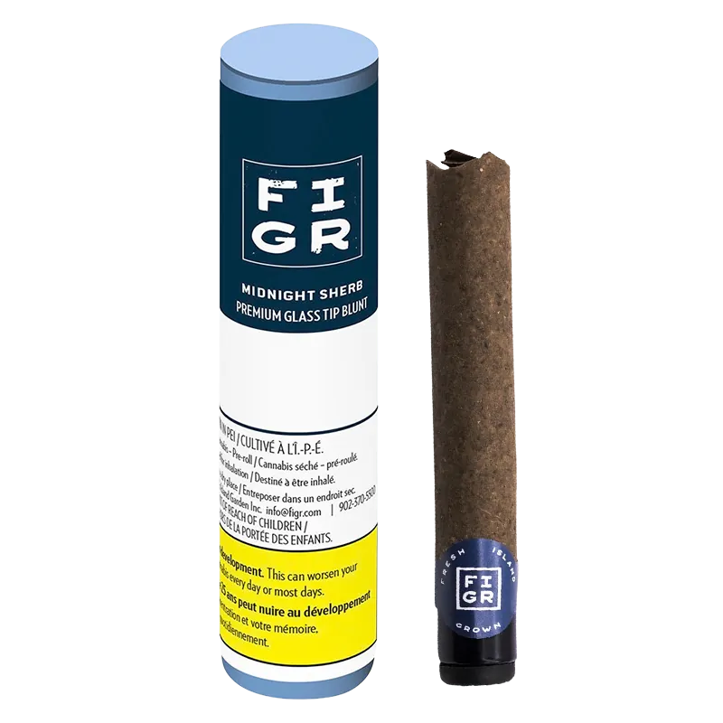FIGR 1 g Midnight Sherb Glass Tip Blunt PR 1 x 1 g Pre-Rolls