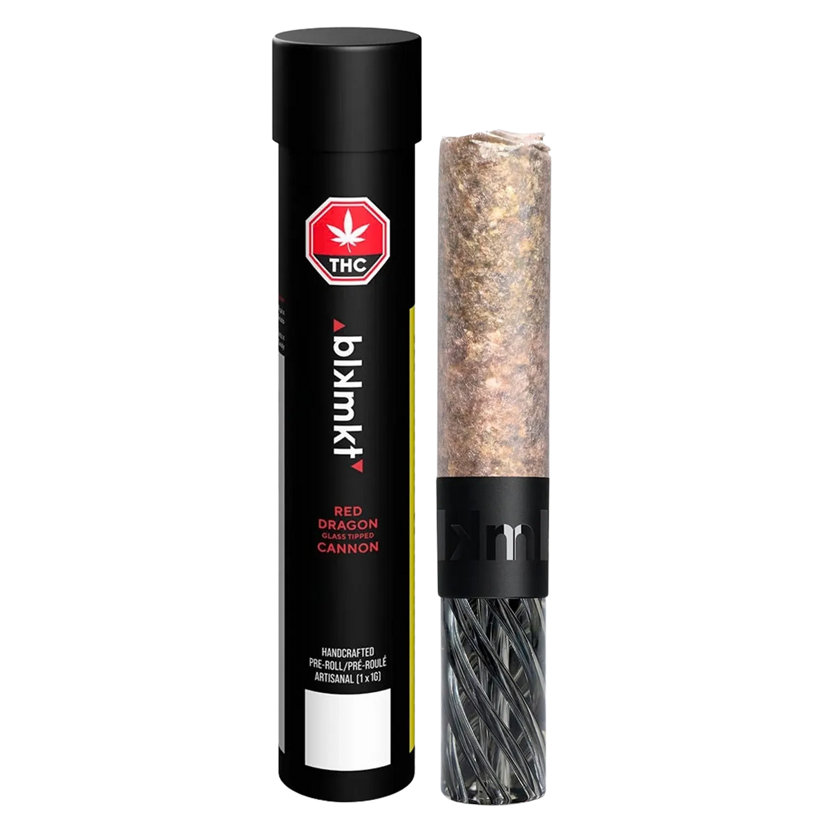 Blkmkt 1 g Red Dragon Glass Tip PR 1 x 1 g Pre-Rolls