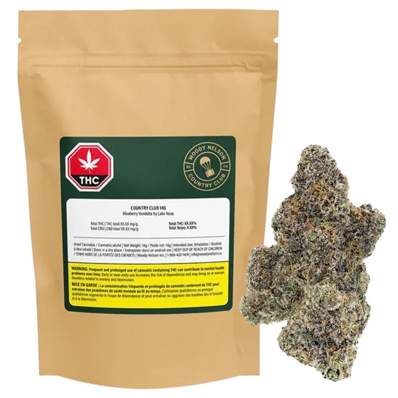 Woody Nelson Country Club 14 g Blueberry Vendetta Flower