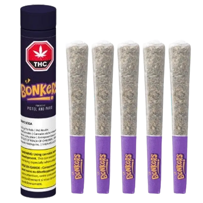Bonkers 2.5 g Grape Soda PR 5 x 0.5 g Pre-Rolls