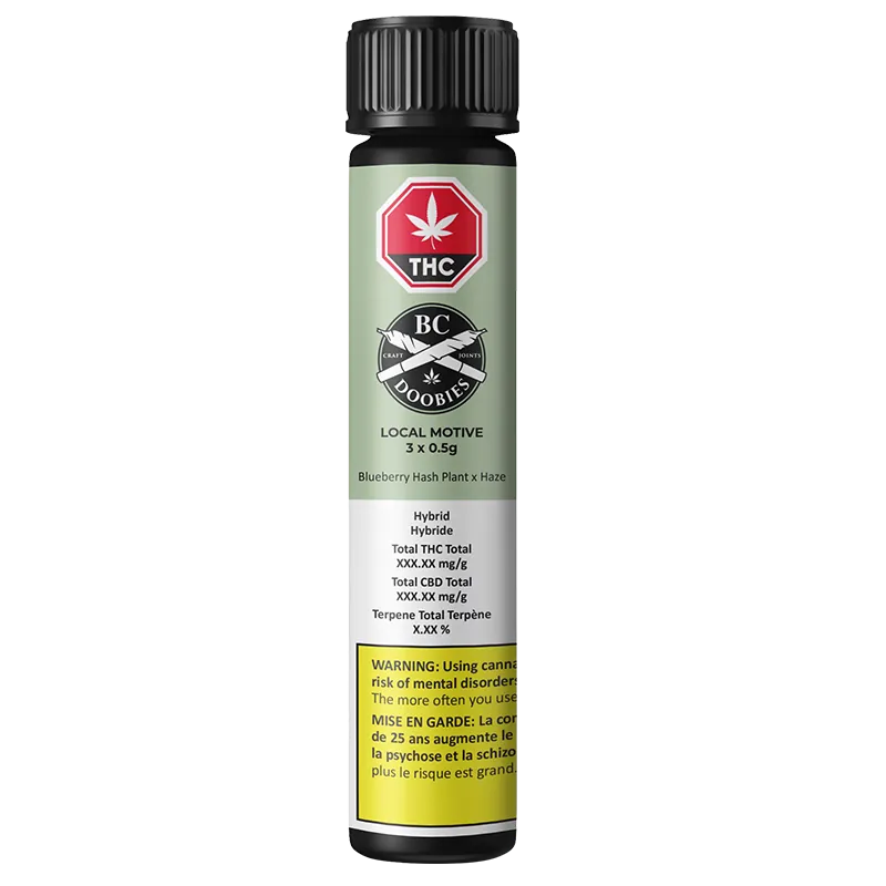 BC Doobies 1.5 g Local Motive PR 3 x 0.5 g Pre-Rolls
