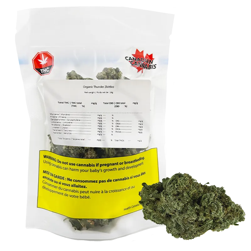 Canadian Cannabis 14 g Organic Thunder Zkittlez Flower
