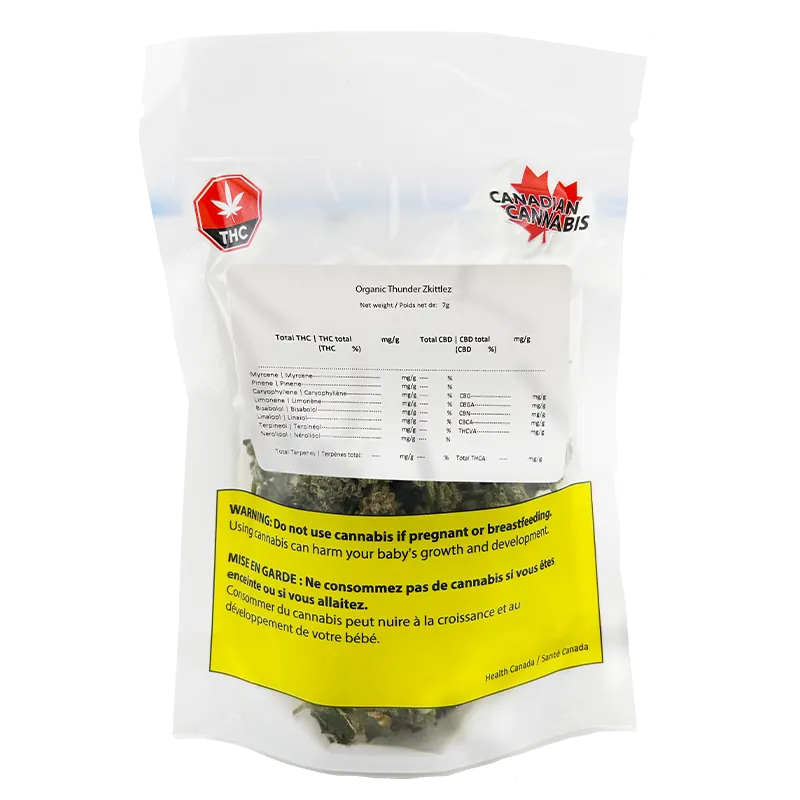 Canadian Cannabis 7 g Organic Thunder Zkittlez Flower