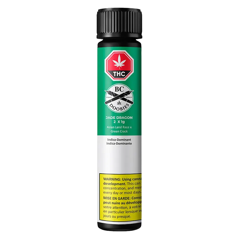 BC Doobies 2 g DLR Jade Dragon PR 2 x 1 g Indica 2 g - BC Doobies Pre-Rolls