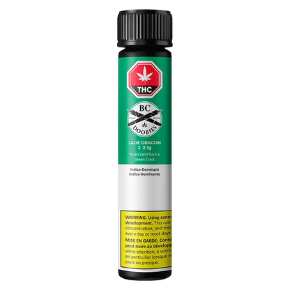 BC Doobies 2 g DLR Jade Dragon PR 2 x 1 g Indica 2 g - BC Doobies Pre-Rolls