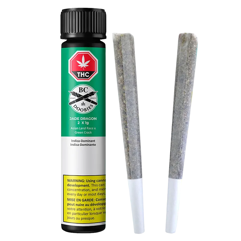BC Doobies 2 g DLR Jade Dragon PR 2 x 1 g Indica 2 g - BC Doobies Pre-Rolls
