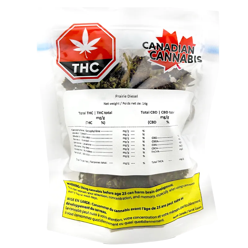 Flower 14 g Prairie Diesel Canadian Cannabis