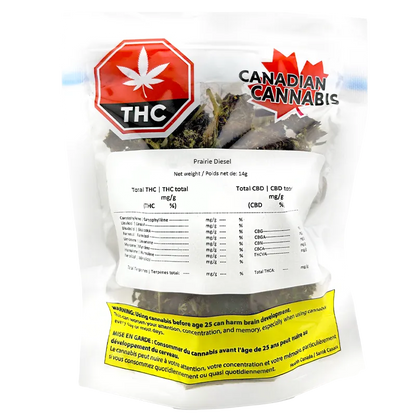 Flower 14 g Prairie Diesel Canadian Cannabis