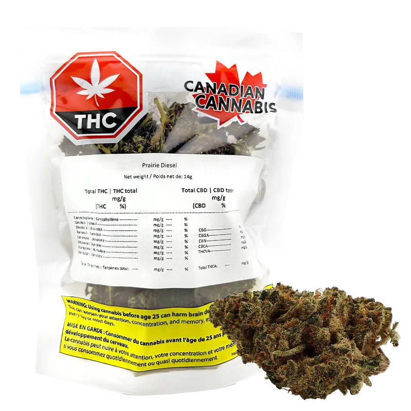 Flower 14 g Prairie Diesel Canadian Cannabis