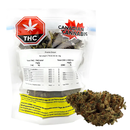Flower 14 g Prairie Diesel Canadian Cannabis