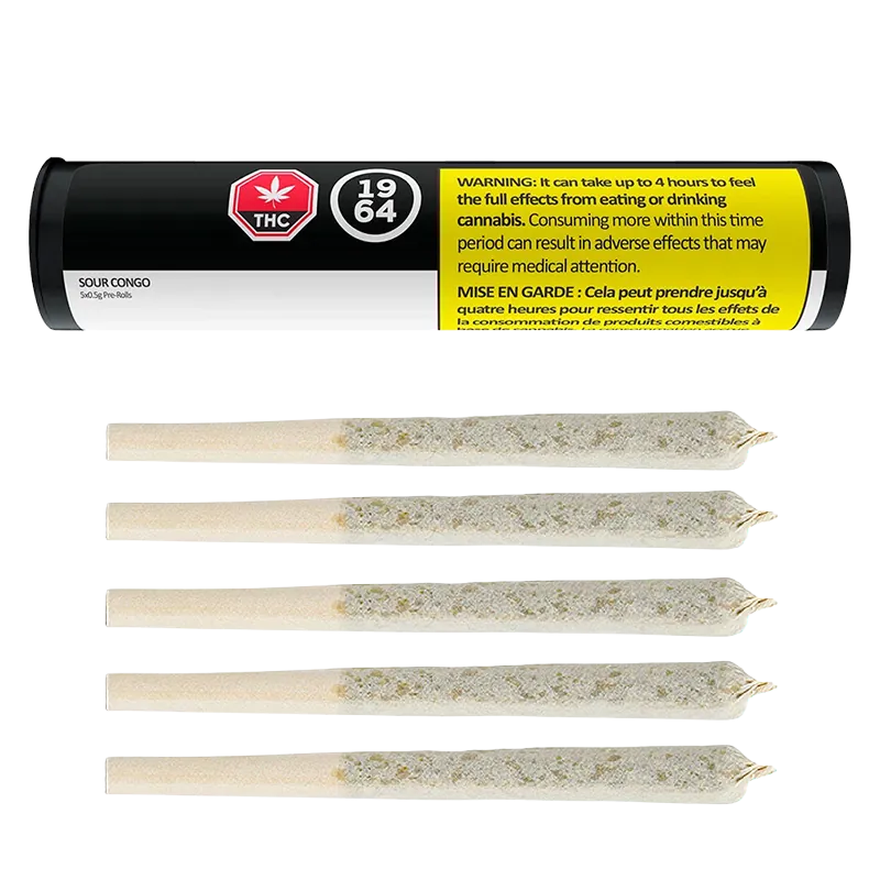 1964 2.5 g Sour Congo PR 5 x 0.5 g Pre-Rolls