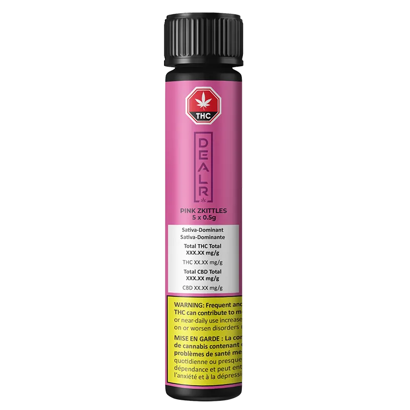DEALR 2.5 g Pink Zkittles PR 5 x 0.5 g Pre-Rolls