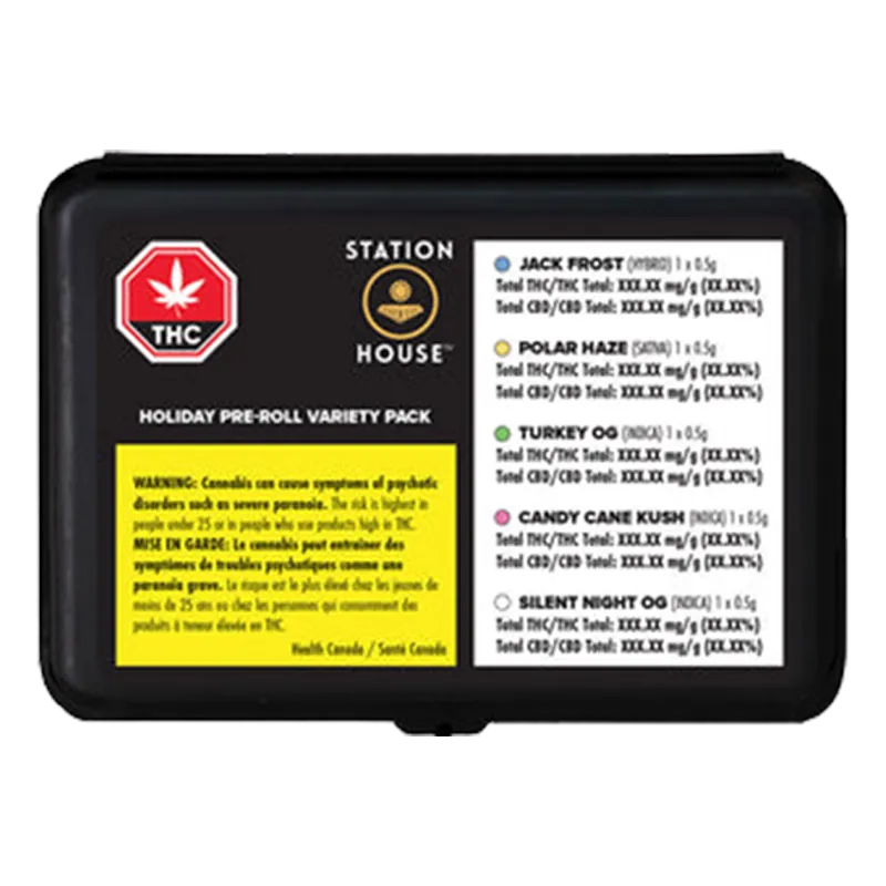 Station House 2.5 g Holiday Variety Sampler PR 5 x 0.5 g Pre-Rolls