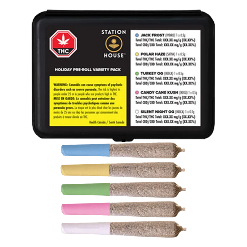 Station House 2.5 g Holiday Variety Sampler PR 5 x 0.5 g Pre-Rolls