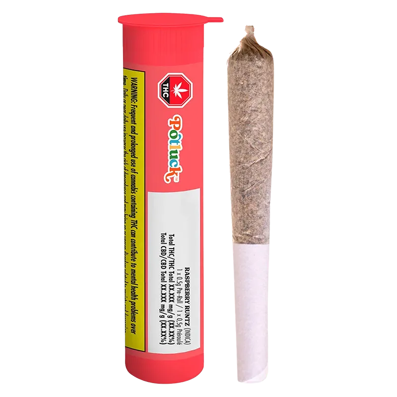 Potluck 0.5 g Raspberry Runtz PR 1 x 0.5 g Pre-Rolls
