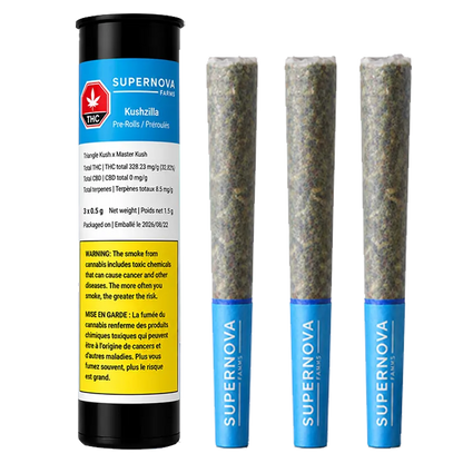 Supernova Farms 1.5 g Kushzilla PR 3 x 0.5 g Pre-Rolls