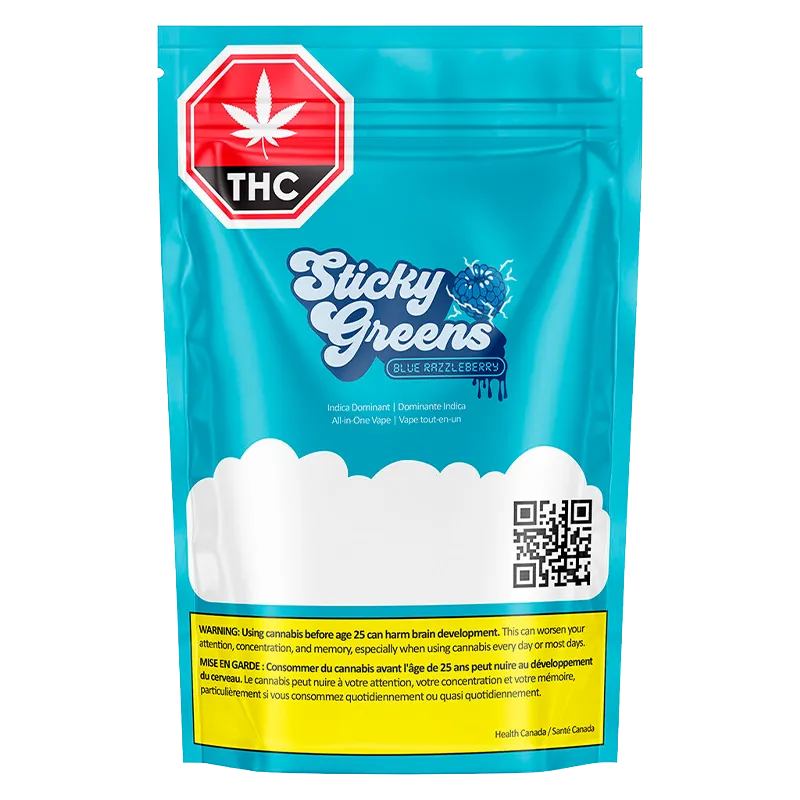 Sticky Greens 0.95 g Blue Razzleberry Disposable Vape Vapes
