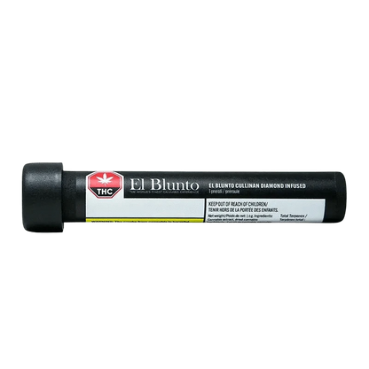 Front view of the Cullinan Diamond Infused Pre Rolled 1 x 2 g package, displaying branding on a plain white background.