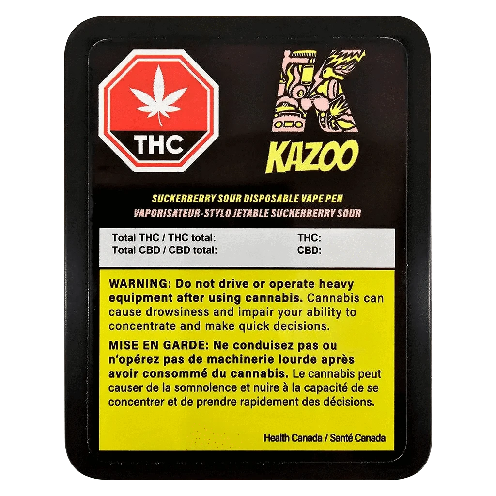 Kazoo Suckerberry Sour Disposable Vape - Canna Cabana Online: Lowest Price | Canna Cabana Kazoo Suckerberry Sour Disposable Vape - Canna Cabana Online: Lowest Price | Canna Cabana