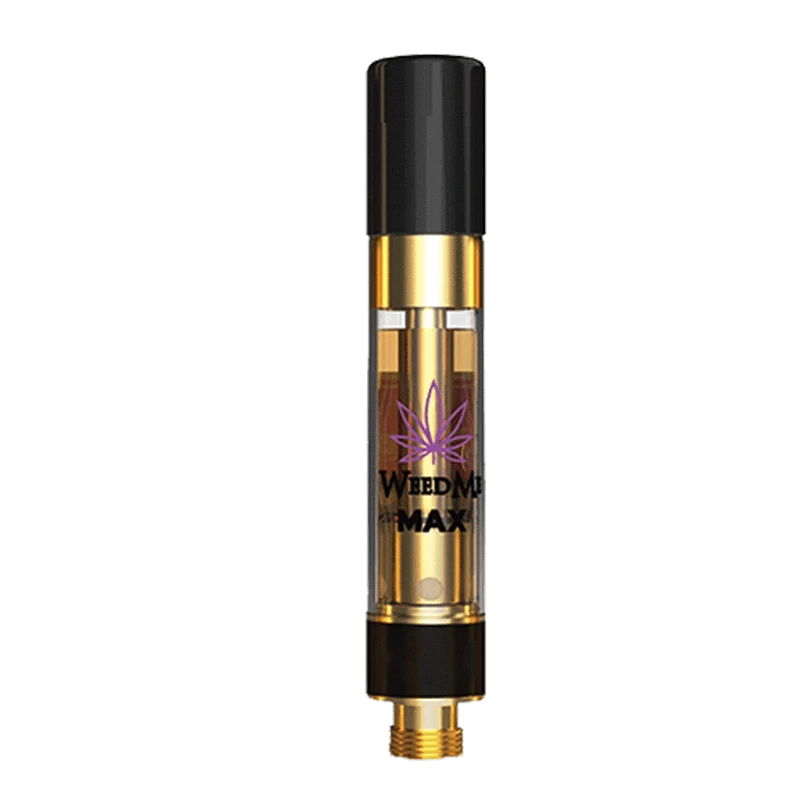 Close-up studio shot of the Pear and Kiwi Vape Cartridge, featuring a metallic silver body and clear glass reservoir.