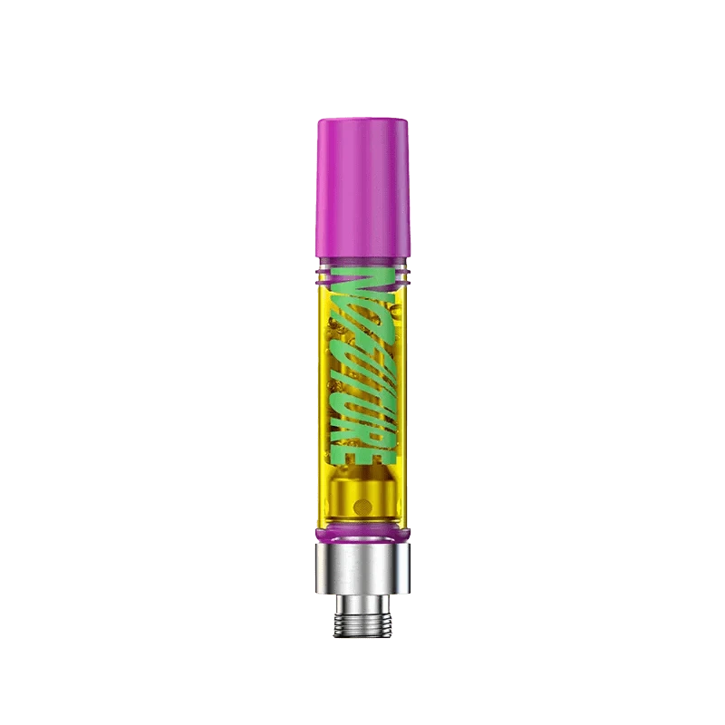 A close-up studio shot of the Hot CKS Vape Cartridge, featuring a silver base and clear tank, angled against a plain white backdrop.