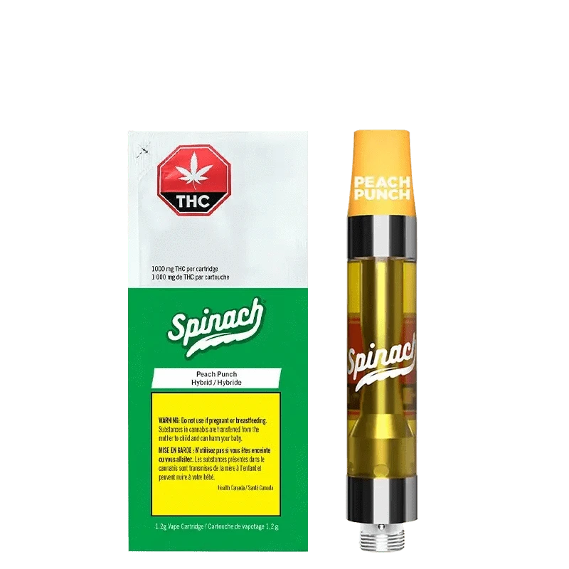 Spinach Peach Punch Vape Cartridge 1000mg THC: Lowest Price | Canna Cabana Spinach Peach Punch Vape Cartridge 1000mg THC: Lowest Price | Canna Cabana