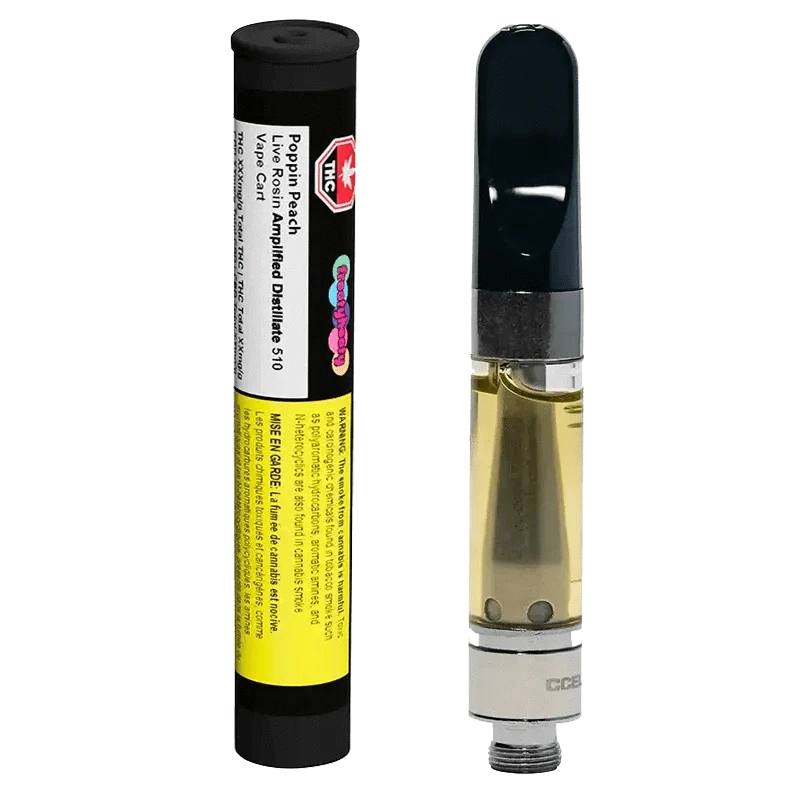 poppin smoke and vape Frootyhooty Poppin Peach Rosin Vape Cartridge: Lowest Price