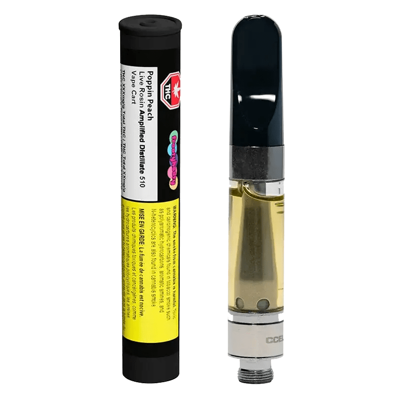 Frootyhooty 0.5 g Poppin Peach Vape Cartridge Live Resin Carts