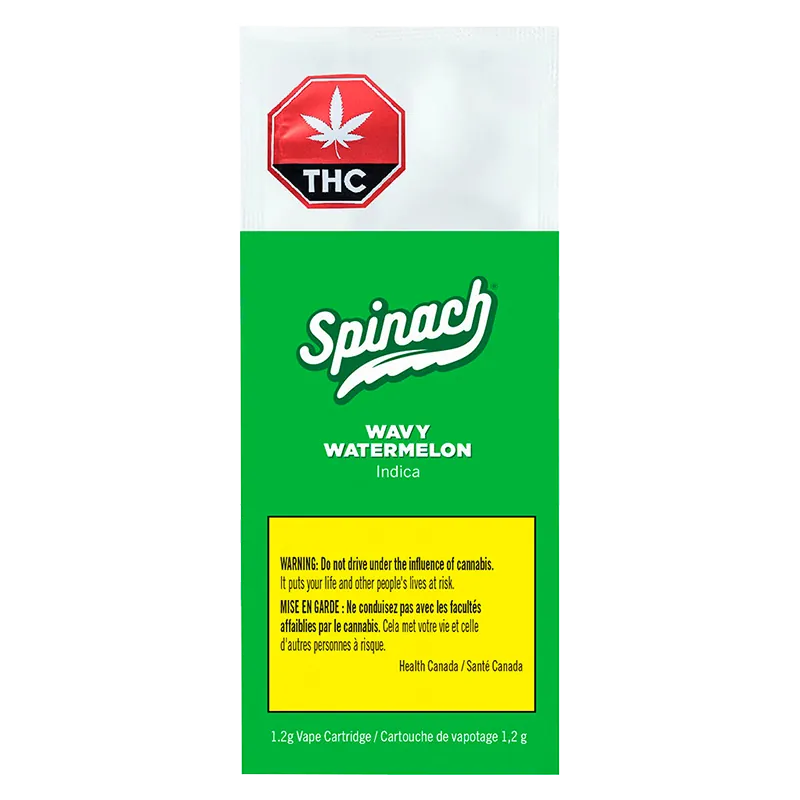 Spinach 1.2 g Spinach Wavy Watermelon 1.2g CO2 Vape Cartridge 510 Carts