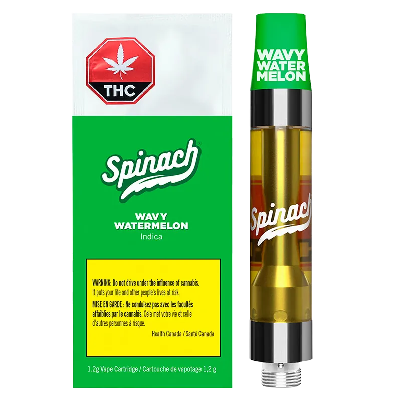 Spinach 1.2 g Spinach Wavy Watermelon 1.2g CO2 Vape Cartridge 510 Carts