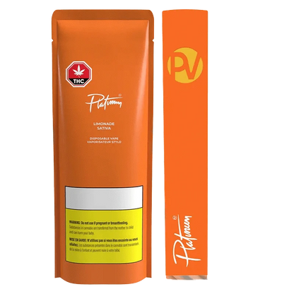 Front view of the Limonade Disposable Vape, showing its packaging with a bright, central logo and text in French.