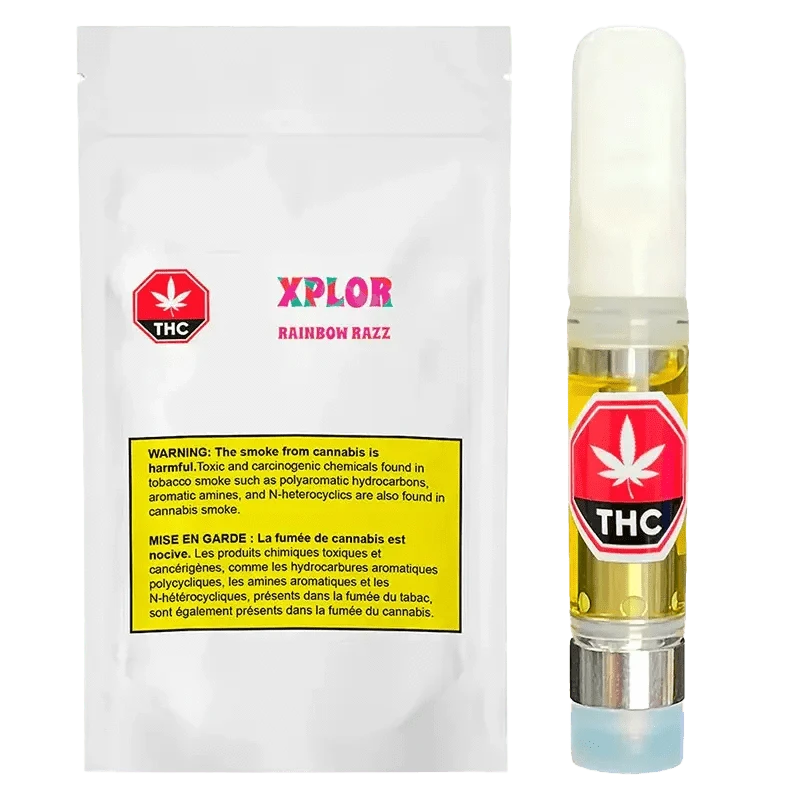 cylindrical tobacco cartridges XPLOR Rainbow Razz THC Vape Cartridge | Canna Cabana: Lowest Price