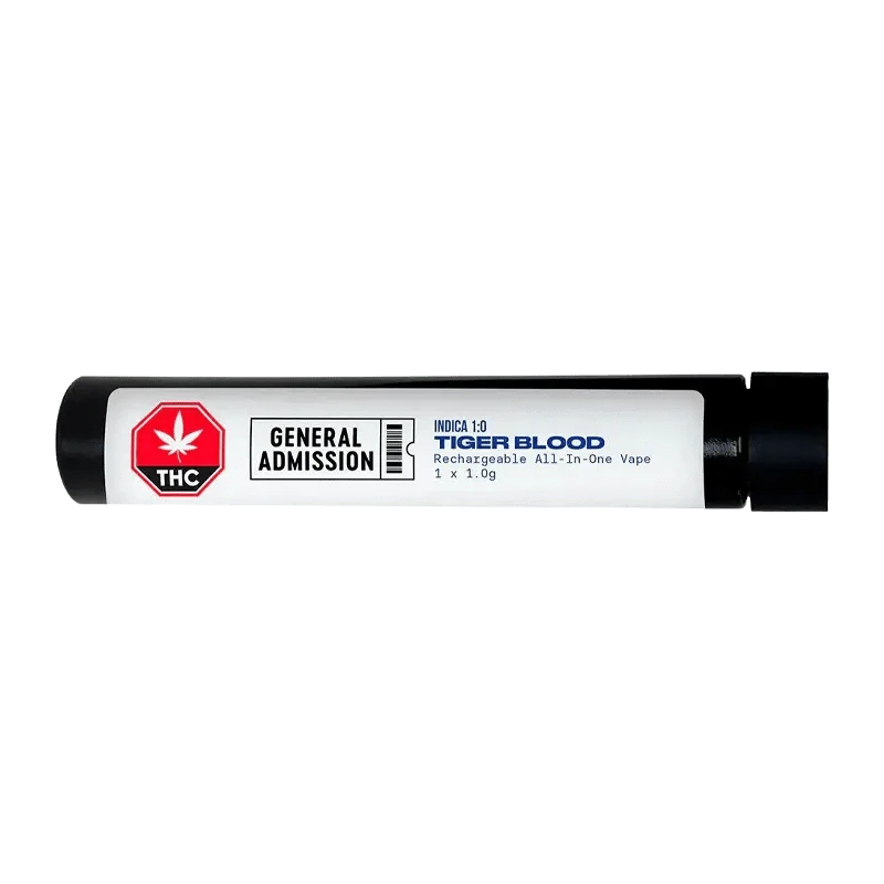 General Admission Tiger Blood Rechargeable Disposable Vape: Lowest Price | Canna Cabana General Admission Tiger Blood Rechargeable Disposable Vape: Lowest Price | Canna Cabana