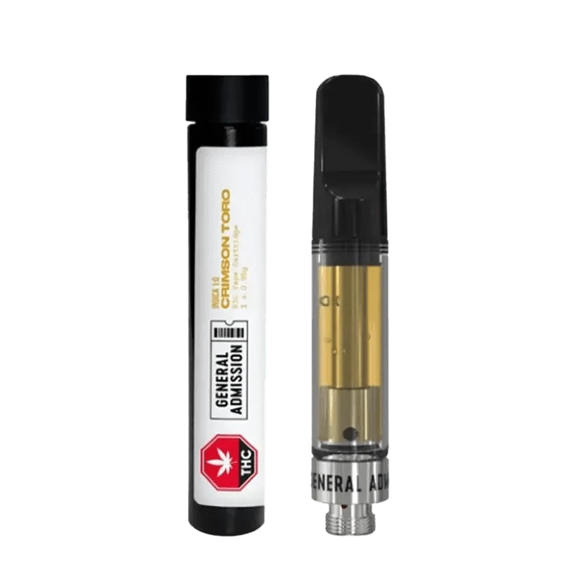 General Admission Crimson Toro 510 THC Vape Cartridge: Lowest Price | Canna Cabana General Admission Crimson Toro 510 THC Vape Cartridge: Lowest Price | Canna Cabana