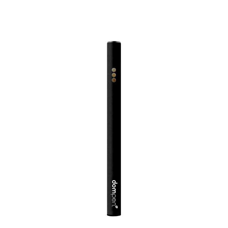 Front view of the AIO Midnight Berry Disposable Vape, a sleek, black cylinder against a plain white background.