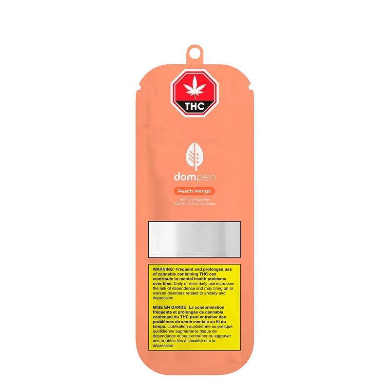 Dompen AIO Peach Mango 1g Disposable Vape Pen Online: Lowest Price | Canna Cabana Dompen AIO Peach Mango 1g Disposable Vape Pen Online: Lowest Price | Canna Cabana