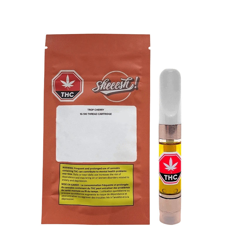 Sheeesh! Trop Cherry Sativa 1g Vape Cartridge: Lowest Price | Canna Cabana Sheeesh! Trop Cherry Sativa 1g Vape Cartridge: Lowest Price | Canna Cabana