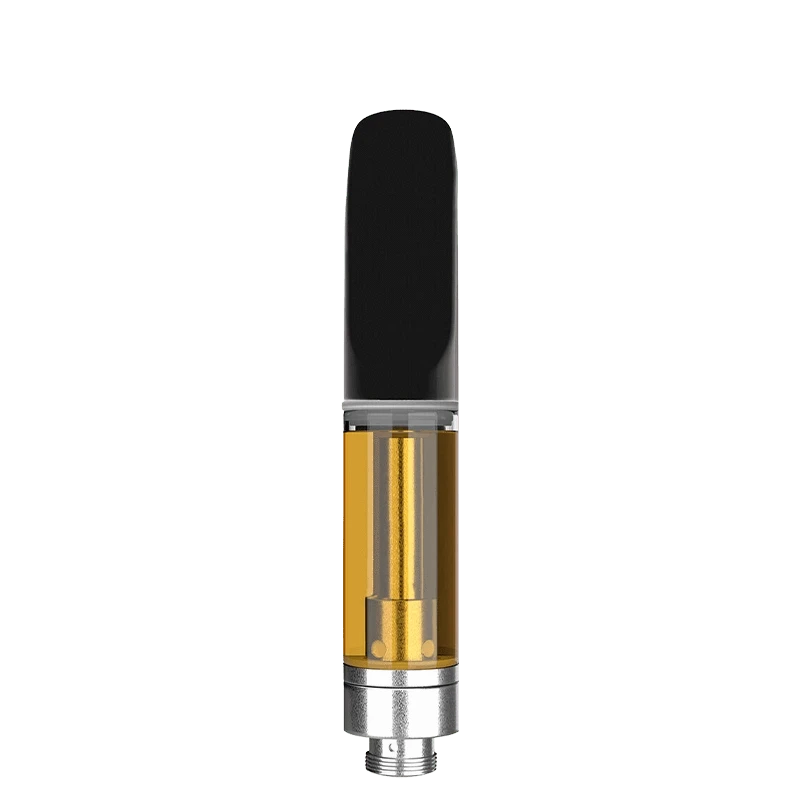 Front view of the Blue Dream FSE Resin Vape Cartridge, showing the clear tank and metallic connection details.