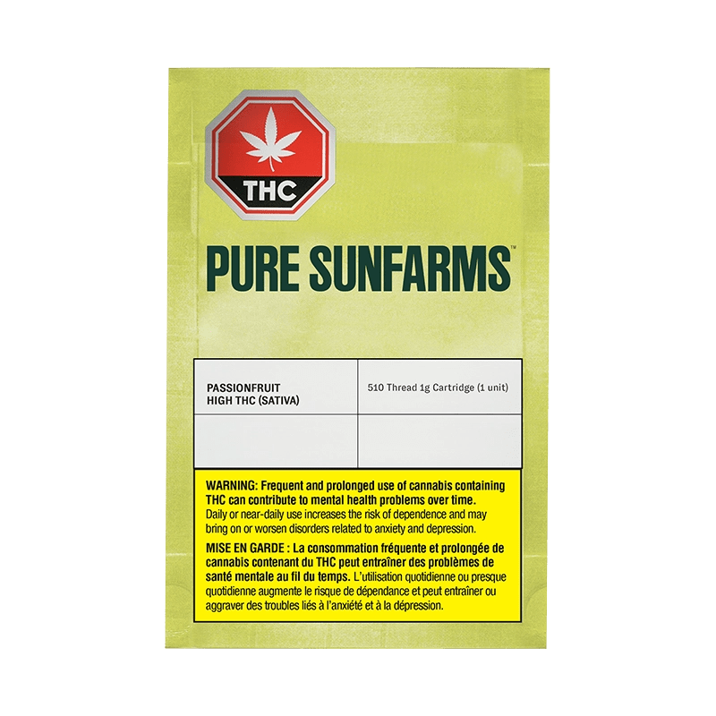 Pure Sunfarms 1 g Passionfruit Vape Cartridge 510 Carts