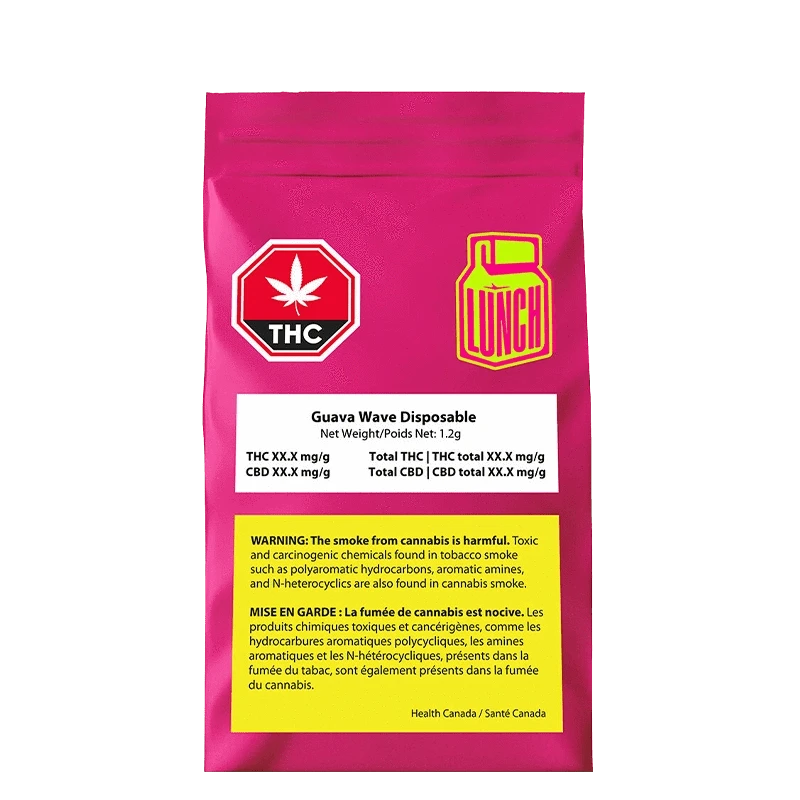 disposable thc vapes canada Lunch Guava Wave Disposable Vape 1.2G | Canna Cabana: Lowest Price