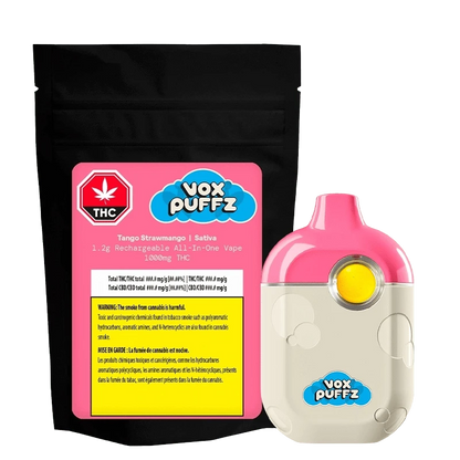 Vox Puffz Tango Strawmango THC Disposable Vape Pen: Lowest Price | Canna Cabana Vox Puffz Tango Strawmango THC Disposable Vape Pen: Lowest Price | Canna Cabana