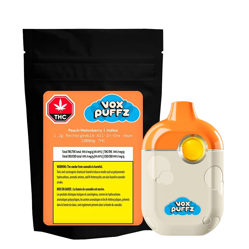 Vox Puffz Peach Melonberry 1000mg THC Disposable Vape Pen: Lowest