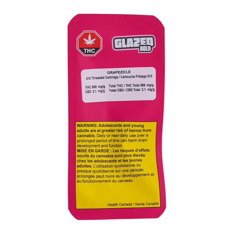 Bold Glazed 1 g Grapezicle Vape Cartridge 510 Carts